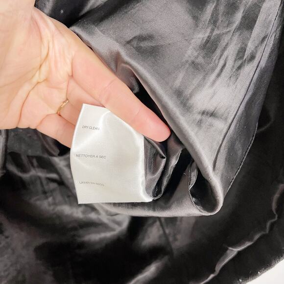 Michael Michael Kors Womens 14 Black Wool Blend Hooded Peacoat Jacket Gold - Picture 11 of 12